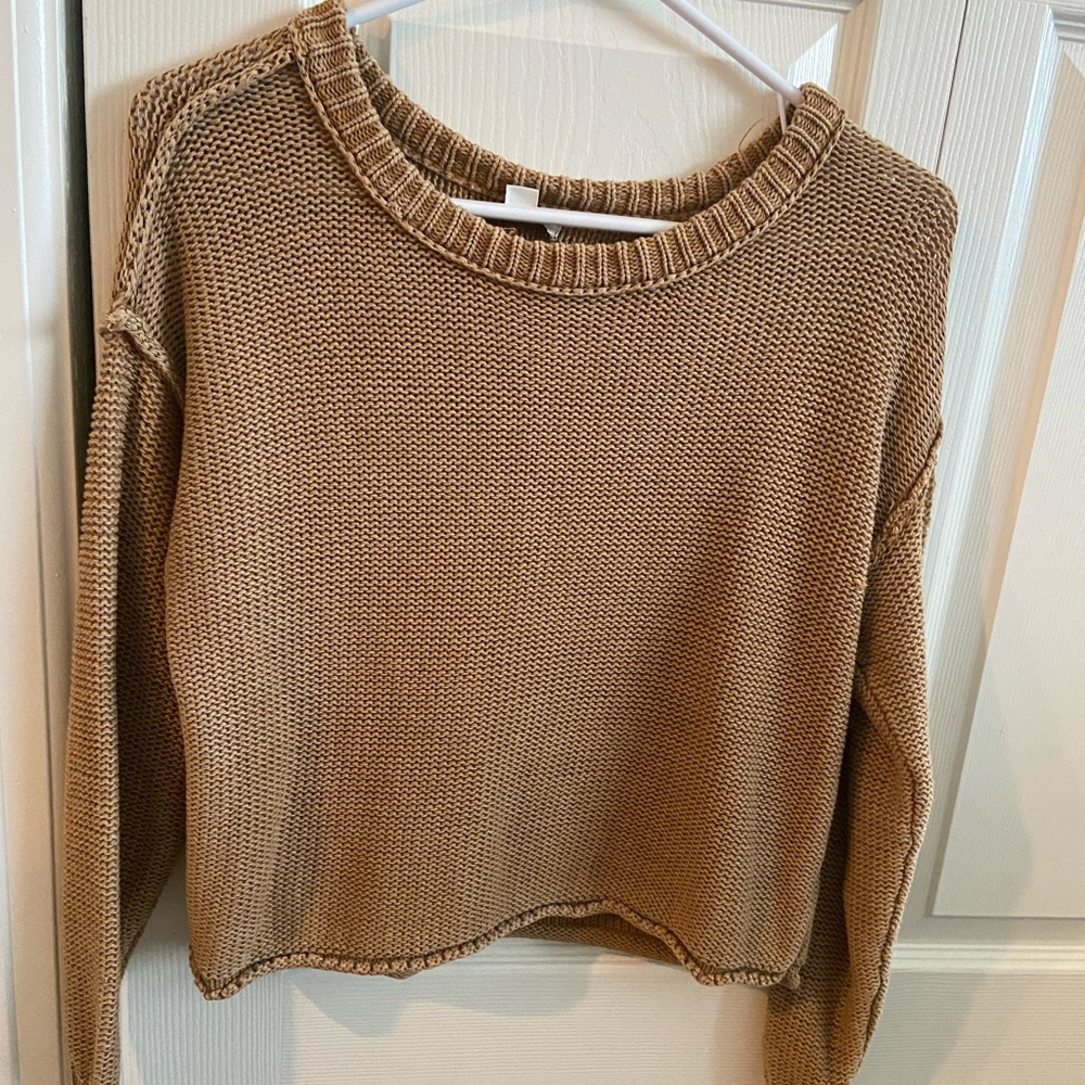 American Eagle Knitted Cropped Sweater